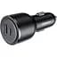Автозарядка 2xUSB 63W (USB-C+USB-A) QC 3.0 Чорна (EC701) UGREEN (35023) - мініатюра 2