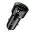 Адаптер автомобильный HOCO Light road dual port digital display car charger Z42 - миниатюра 1