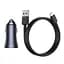 Автомобільний заряд Baseus Golden Contactor Pro Dual Quick Charger Car Charger U+U 40W with - мініатюра 3