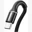 Кабель Baseus Halo Data Cable USB to USB Type-C 3 A 0.5 м Black (CATGH-A01) - миниатюра 2