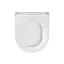 Унітаз підвісний Kroner Harz WHI493736 RIMLESS безобідковий з сидінням Slim Duroplast / Soft-close / Quick relase (KH493736WHIR), Білий - мініатюра 12