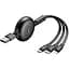 Кабель Baseus Little Octopus Adjustable Cable USB to Lightning/Type-C/MicroUSB 3.5A 1.2m CAMLT-ZY01 Black - мініатюра 3