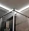 Душова кабіна Dusel DL194 Chrome 100x100, Хром, Універсальна, прозорий, хром, 100x100 - мініатюра 5