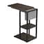 Приставний столик OfficePro Dark Wood Black із лотком для зберігання (SD175DW) - мініатюра 2