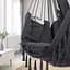 Підвісне крісло бразильський гамак BOHO 100 см + 2 шт подушки Dark Grey - мініатюра 4