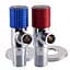 Комплект кранів кутових кераміка Solomon Exclusive 1/2″X1/2″ 9889 Red/Blue (комплект 2шт.) 000025175 - мініатюра 1