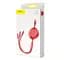 Кабель Baseus Golden Loop 3-in-1 Cable USB to MicroUSB+Lightning+Type-C 3.5A 1.2m CAMLT-JH09 Red - мініатюра 3