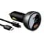 Автомобільний зарядний пристрій Baseus Digital Display PD3.1 Dual Fast Charger Car Charger USB+Type-C 140W Set CGZX070001 Black - мініатюра 1