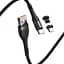 Кабель Baseus Zinc Magnetic Safe Fast Charging Cable USB to Type-C/Lightning/MicroUSB 3A 1m CA1T3-AG1 Black-Grey - мініатюра 5