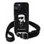 Чехол Karl Lagerfeld Saffiano Monogram Crossbody Ikonik NFT для iPhOne 14 Black - миниатюра 2