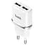 Мережевий зарядний пристрій 2USB Hoco C12 2.4A White + USB Cable iPhone 6 - мініатюра 1