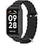 Силіконовий ремінець Mijobs Ocean для фітнес браслета Xiaomi Mi Smart Band 8 Active Black - мініатюра 1
