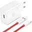 Зарядний пристрій Oneplus 100 W SUPERVOOC VCBAOBEH 1U + кабель USB — Type-C євровилка біле - мініатюра 1