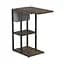 Приставний столик OfficePro Dark Wood Black із лотком для зберігання (SD175DW) - мініатюра 3