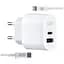 Зарядное устройство XO L97 (1Type-C/1USB/2.4A) + Type-C - Lightning White (XO-L97-LG) - миниатюра 1