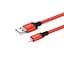 Кабель Hoco X14 Pisces Cable USB to Lightning 2A 1m Red - Black - миниатюра 1