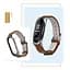 Шкіряний ремінець MiJobs для фітнес-браслета Xiaomi Mi Band 7 Type C коричневий, тримач - сріблястий - мініатюра 4