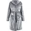 Халат банний Soho Gray blue с капюшоном флісовий XXL сірий (1230К) - мініатюра 1