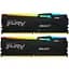 Модуль пам'яті для комп'ютера DDR5 16GB (2x8GB) 5200 MHz FURY Beast RGB Kingston Fury (ex.HyperX) (KF552C40BBAK2-16) - мініатюра 1