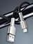 Кабель ColorWay USB - Lightning (M/M), metal head, 2.4 А, 1 м, Black (CW-CBUL046-BK) - миниатюра 3