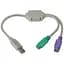 Перехідник Usb Cablexpert, білий, Usb 2.0 - 2 x PS / 2, 30 см (UAPS12) - мініатюра 1