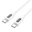 Дата кабель Borofone BX114 Structure Type-C to Type-C 60W (1m) White - мініатюра 4