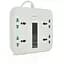 Мережевий фільтр TB-Т18, 4 розетки + 2 USB + PD, 2 м, перетин 3х0,75мм, 3000W, White, Box - мініатюра 1