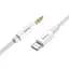 AUX кабель Hoco UPA19 Type-C to Jack 3.5 1 м сріблястий - мініатюра 3