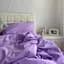 Комплект постільної білизни двуспальний 180 x 220 см SARRA Кретон Lilac Фіолетовий - мініатюра 3