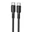 Дата кабель Borofone BX116 Certain Type-C to Type-C 60W (1m) Black - мініатюра 1