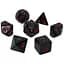 Набір кубиків Opaque 7 Dice Set - Black (w-red) , 7 шт. (g7dopaq08) - мініатюра 1