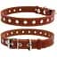 Нашийник для собак Collar, шкіряний, безрозмірний, 69х3,5 см, коричневий - мініатюра 4