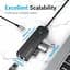 Usb-хаб Vention Usb-C to Usb 3.0x3 / RJ45 / Micro-B Hub 0. 15M чорний ABS Type - мініатюра 3