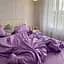 Комплект постільної білизни двуспальний 180 x 220 см SARRA Кретон Lilac Фіолетовий - мініатюра 1