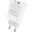 Зарядний пристрій Hoco 1USB C80A +Type-C QC3.0 3.1A White - мініатюра 3