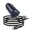 Адаптер автомобильный HOCO Micro USB cable Farsighted Z39 комплект синий - миниатюра 2
