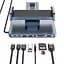 Підставка для планшетів+HUB WIWU AH801 Adjustable 8in1 (USB-C to HDMI+2A+2C+SD/TF+3.5mm) Gray - мініатюра 4
