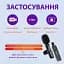 Бездротовий петличний мікрофон K9 Lightning приймач + мікрофон 2шт Black (17613) - мініатюра 3