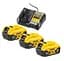 Зарядний пристрій DeWalt + 3 акумулятори DCB1104P3 - мініатюра 1