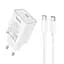 МЗП Hoco C143A Benefit PD20W (1USB-C) + кабель Type-C to Type-C White - мініатюра 1