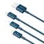 Кабель Baseus Superior 3 в 1 (Micro USB + Lightning + Type-C) 3.5A швидкісний CAMLTYS-03 - мініатюра 1