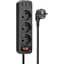 Мережевий фільтр Hoco NS2 3-position Extension Cord Socket + 3 USB Black [765161] [75857] - мініатюра 2
