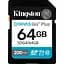 Карта пам'яті Kingston SDXC Canvas Go! Plus 64GB Class 10 UHS-I U3 V30 (SDG4/64GB) [140291] - мініатюра 1