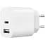 Зарядний пристрій Gembird 1xUSB-A+1xUSB-C 5V/2.4A (12W) white (TA-UC-2AC12-01) - мініатюра 1