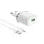 Зарядное устройство для Borofone BA36A USB QC 18W белый + кабель USB to MicroUSB - миниатюра 1