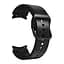 Ремешок для Samsung Galaxy Watch 4 Classic 46mm - черный ширина крепления 20мм силикон-кожа Watchbands West (W17-8WB40321993) - миниатюра 3