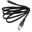 Дата кабель USB 2.0 AM to Lightning 1.0m flat nylon black Vinga (VCPDCLFNB1BK) - мініатюра 3