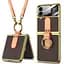 Шкіряний чохол GKK with ring and strap для Samsung Galaxy Z Flip4 Brown - мініатюра 1