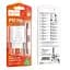 МЗП Hoco C143A Benefit PD20W (1USB-C) + кабель Type-C to Type-C White - мініатюра 2