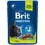 Вологий корм для стерилізованих кішок Brit Premium Cat Pouch ягням в соусі 100 г - мініатюра 1